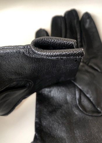 Siyah Deri  Eldiven - Görsel 3