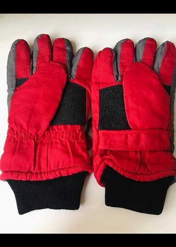 Kırmızı Gri Erkek Biker Eldiveni - Görsel 2