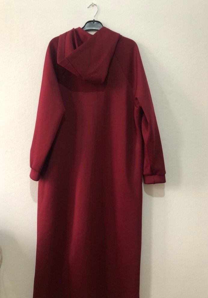 Bordo Uzun Kesim Kadın cap - Görsel 2