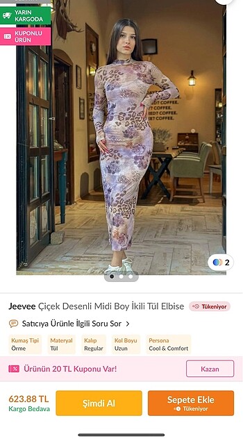 Çiçekli elbise - Görsel 8