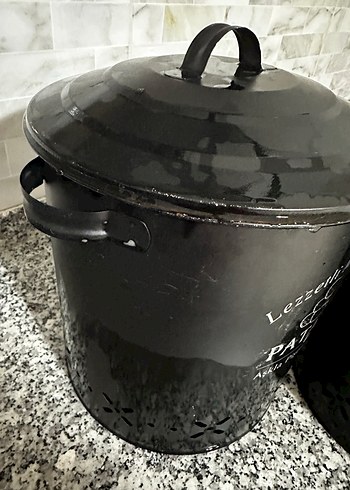 Beden Siyah Metal Patates ve Soğan Saklama Kutuları
