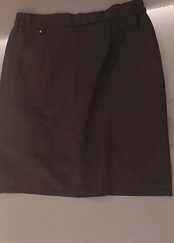 Siyah Düz mini etek - Görsel 3