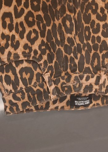 Kahverengi Desenli Kadın Jean Pantolon - Görsel 3