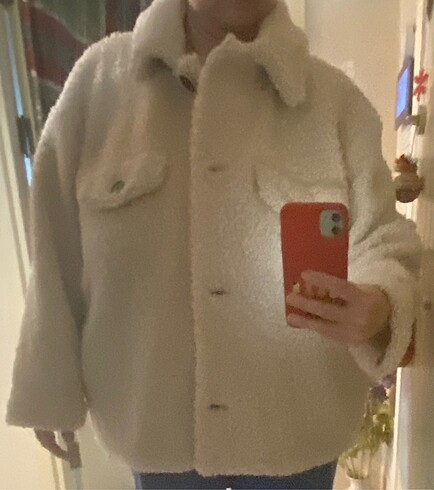 xxl Beden Dex marka hiç kullanılmamış astarlı peluş mont 50 52 hatta 54 be