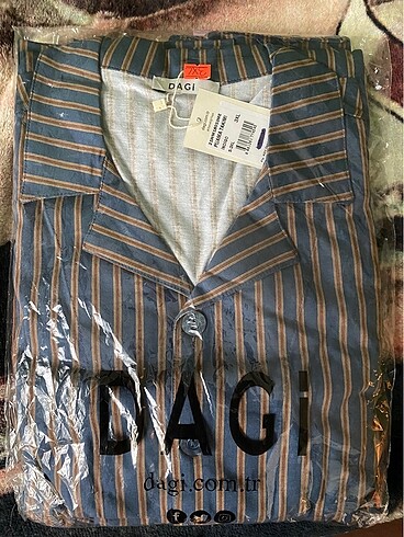 Dagi marka gömlek yaka erkek pijama takımı indigo 3xl - Görsel 2