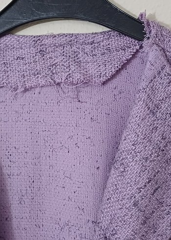 Uzun Kollu lila hırka - Görsel 7