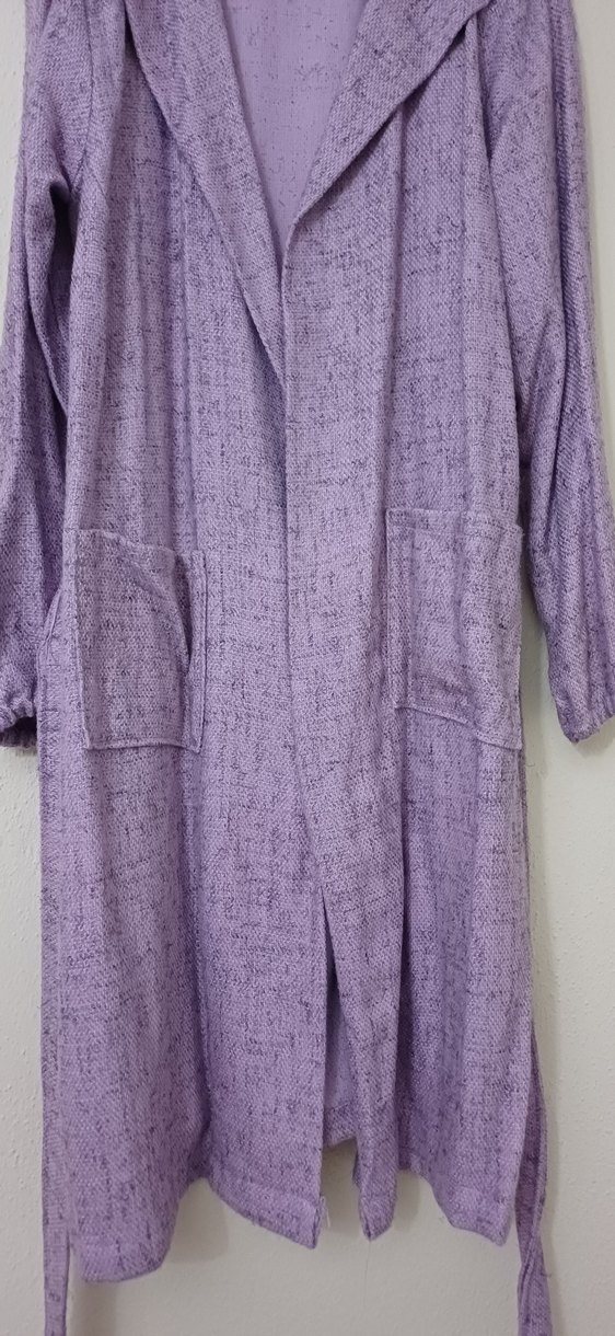 Uzun Kollu lila hırka - Görsel 5