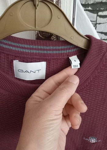 s Beden bordo Renk GANTBordo Erkek Örgü Yün Kazak
