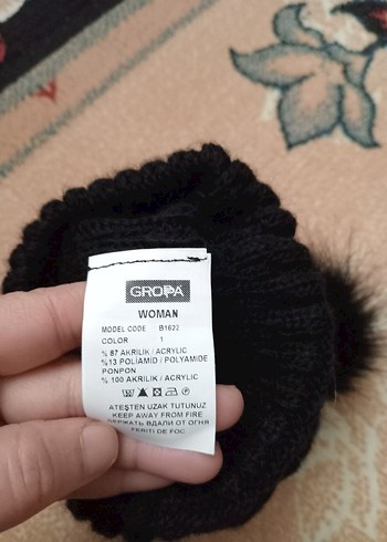 GROPASiyah Örgü Kadın Bere - Görsel 2