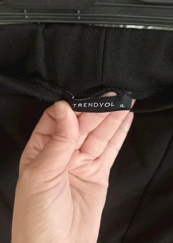 xl Beden siyah Renk Siyah Mini Etek, Yırtmaçlı, Dar Kesim