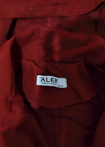 Bordo Kapüşonlu Uzun Fermuarlı Kadın Yağmurluk - Görsel 3