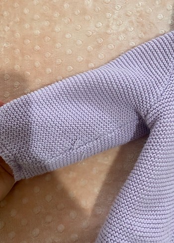 Kız Çocuk Lila Örgü Hırka - Görsel 5