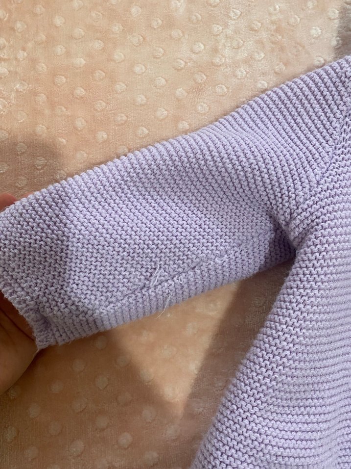 Kız Çocuk Lila Örgü Hırka - Görsel 5