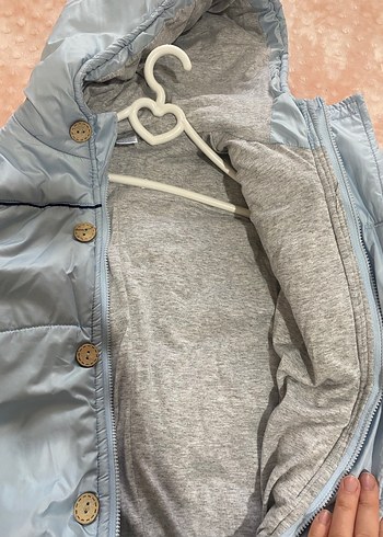 Gri Bebek Tulum, Kürklü Kapüşonlu - Görsel 4