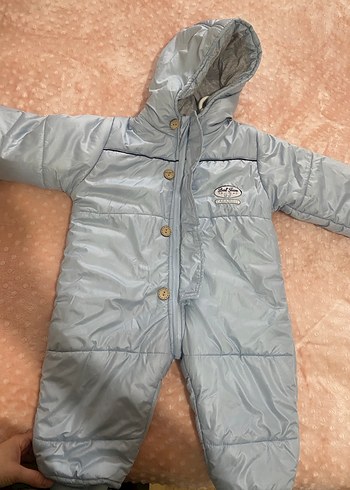 Gri Bebek Tulum, Kürklü Kapüşonlu - Görsel 5