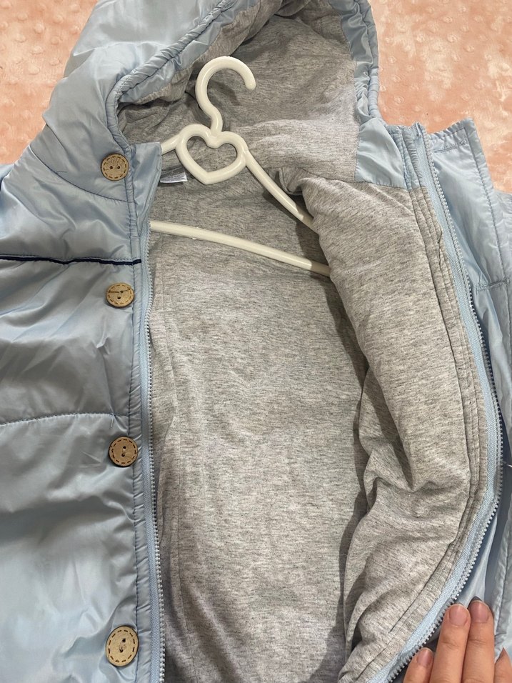 Gri Bebek Tulum, Kürklü Kapüşonlu - Görsel 4