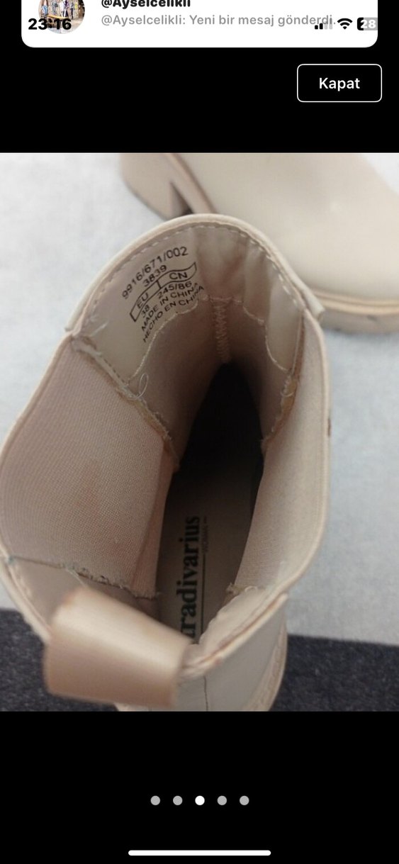 Stradivarius Beyaz Minimalist Kadın Botları - Görsel 3