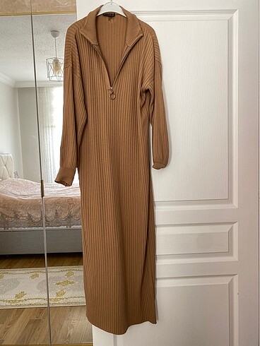 H&M Fermuarli triko elbise