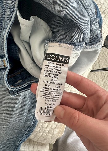 Nakışlı ve Payetli Bol Kesim Mavi Jean - Görsel 3