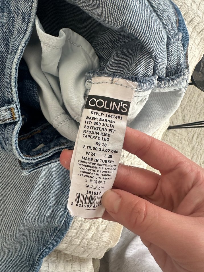 Nakışlı ve Payetli Bol Kesim Mavi Jean - Görsel 3