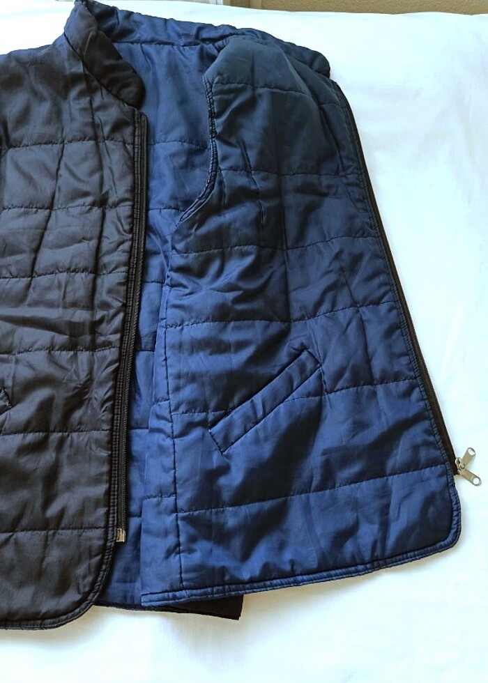 HAGI Çift Taraflı Şişme Vintage Yelek Retro Oldschool - Görsel 5