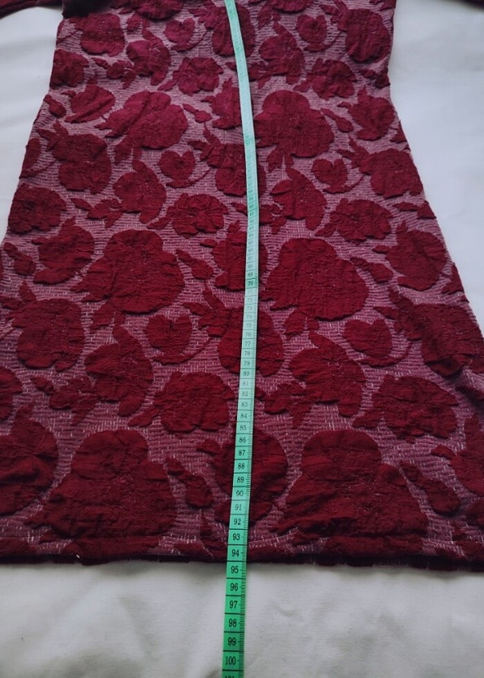 Bordo penye elbise skims y2k lolita - Görsel 2