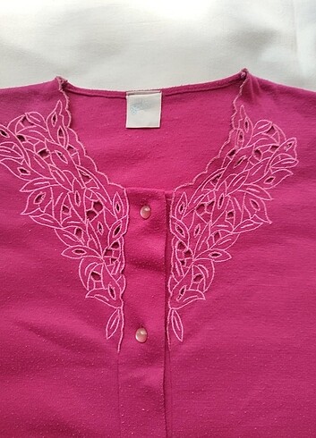 Delik işi Vintage Pijama Takımı Büyük Beden - Görsel 7