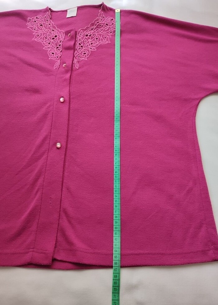 Delik işi Vintage Pijama Takımı Büyük Beden - Görsel 2