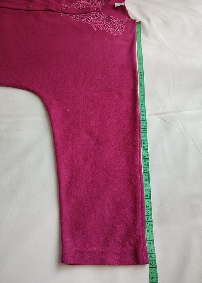 Delik işi Vintage Pijama Takımı Büyük Beden - Görsel 3