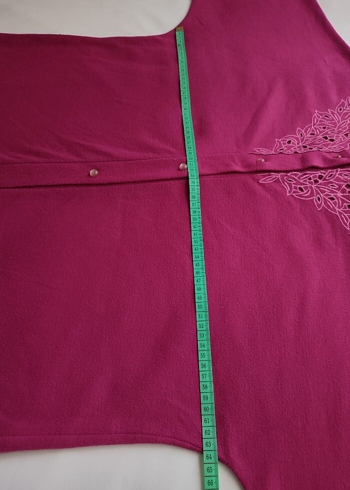 Delik işi Vintage Pijama Takımı Büyük Beden - Görsel 4