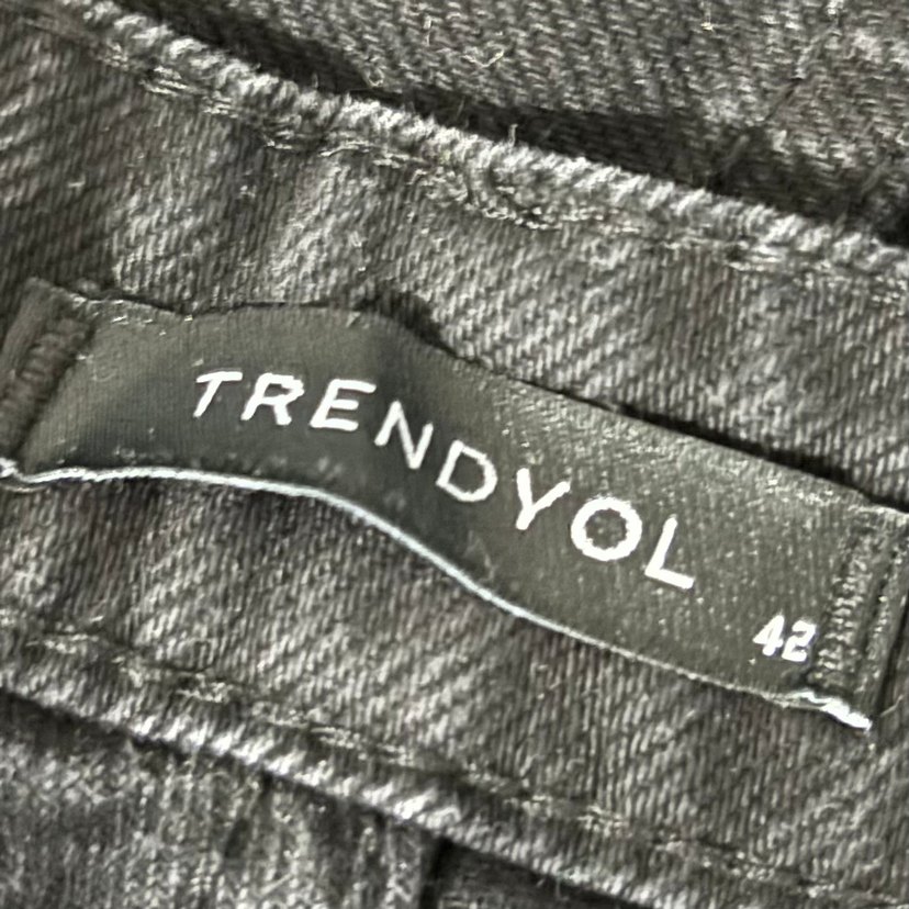 TRENDYOLMİLLA Siyah Yüksek Bel Wide Leg Jean Pantolon - Görsel 3