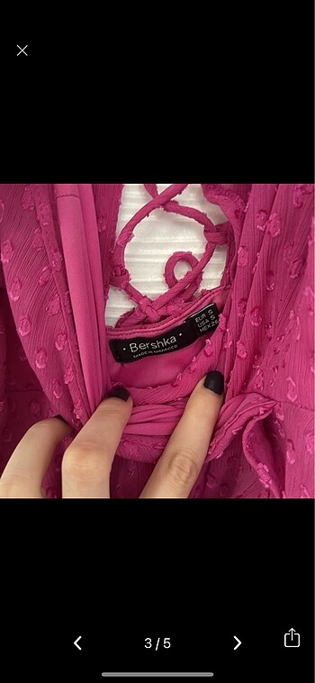 s Beden Bershka Fuşya Elbise