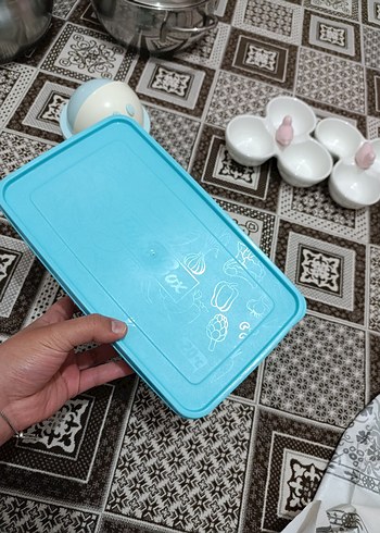 Mavi Plastik Saklama Kabı Kapaklı
