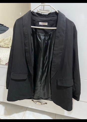 38 Beden Düğmeli Siyah Kadın Blazer Ceket