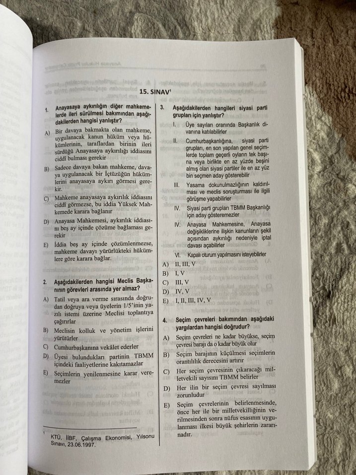 Anayasa Hukuku Pratik Çalışmalar Kitabı - Görsel 2