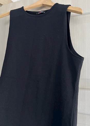 Siyah Kolsuz Yüksek Yakalı Tunik - Görsel 3