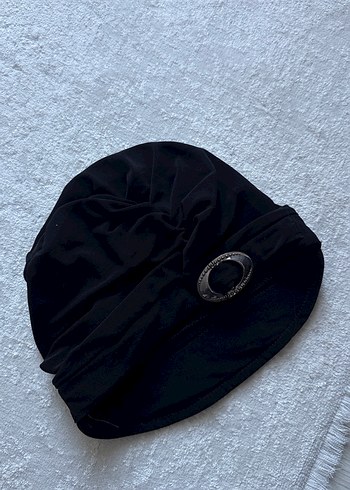 Tokalı Siyah Gotik Kadın Şal saç bonesi - Görsel 3