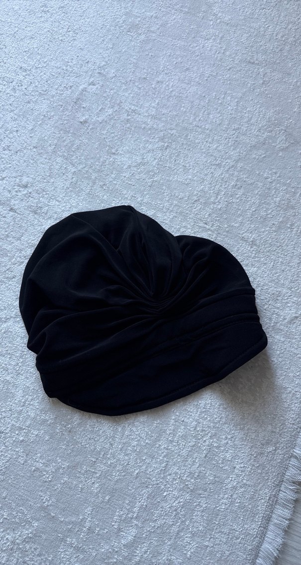 Tokalı Siyah Gotik Kadın Şal saç bonesi - Görsel 2