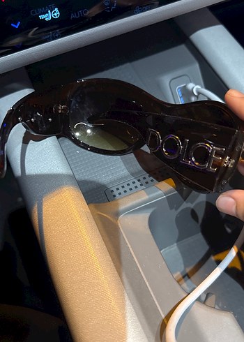 Kahverengi Transparan Kadın Güneş Gözlüğü - Görsel 3