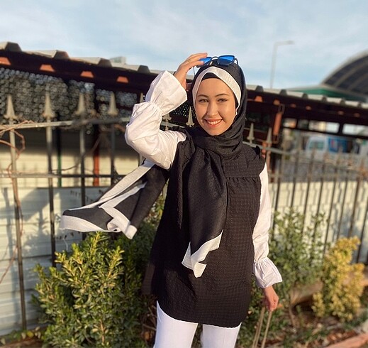 Siyah beyaz tunik