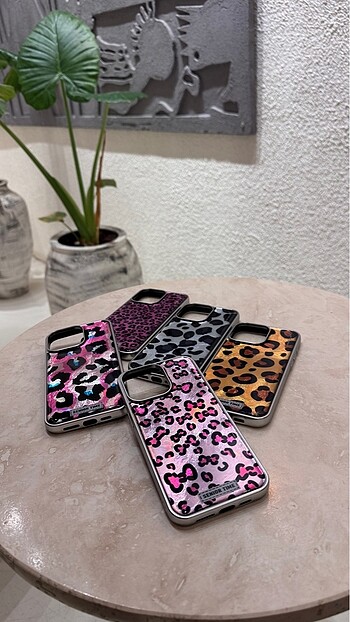 Yeni trend leopar desenli aynalı Sedefli kılıf iPhone iPhone