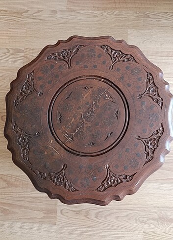 ORJİNAL AHŞAP OYMA SEHPA - Görsel 5