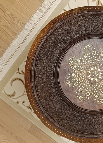 ORJİNAL AHŞAP SEDEFLİ SEHPA - Görsel 8