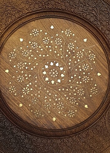 ORJİNAL AHŞAP SEDEFLİ SEHPA - Görsel 9