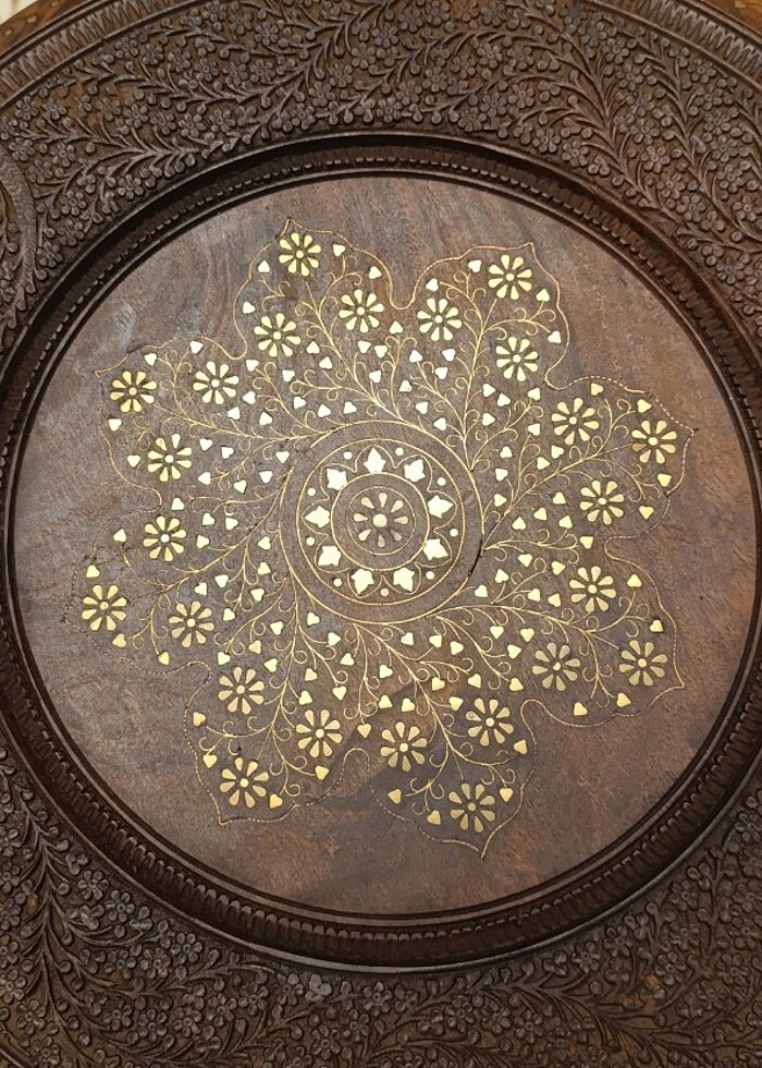 ORJİNAL AHŞAP SEDEFLİ SEHPA - Görsel 4