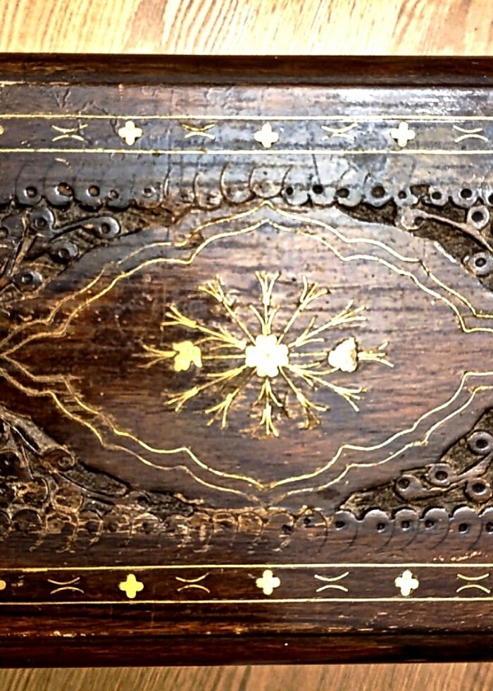 AHŞAP SEDEFLİ ÖZEL YAPIM GAZETELİK - Görsel 3