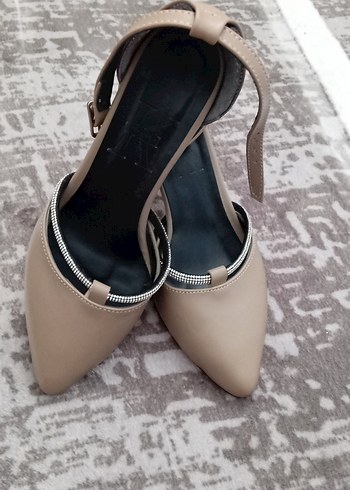 Diger Bej Stiletto Topuklu Kadın Ayakkabı