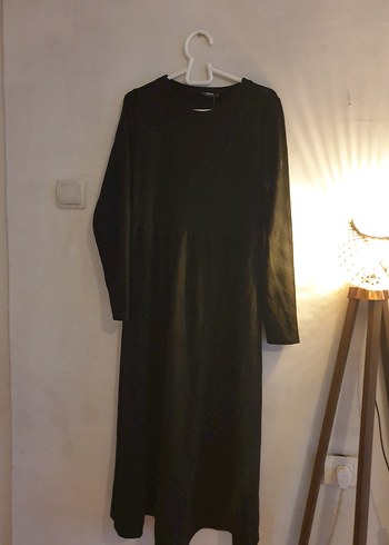 Siyah Uzun Kollu Salaş Kadın Elbise - Görsel 2