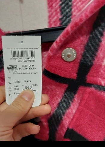 Pembe Ekose Desenli Uzun Kadın Kaban Gömlek - Görsel 2