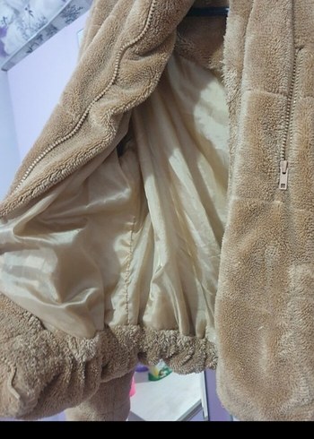 Kahverengi Kürklü Mini Kadın Ceket - Görsel 2